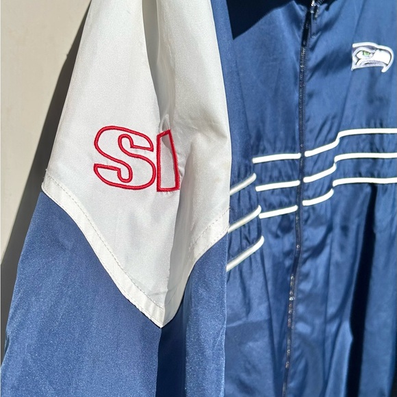 Seattle SEAHAWKS Vintage NFL Reebok Sports Illustrated Windbreaker Jacket Sz XL - Picture 4 of 7